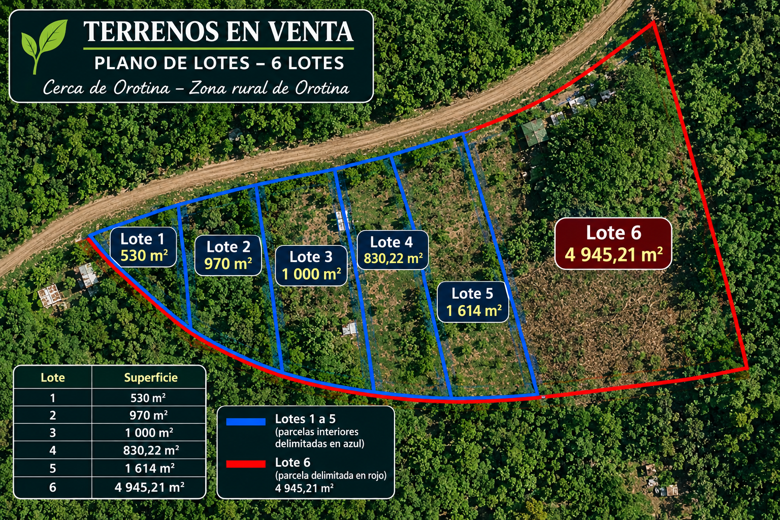 🌿 Terrenos – 9.889,43 m² en Total -  ✨ ¡Opciones de financiamiento disponibles!